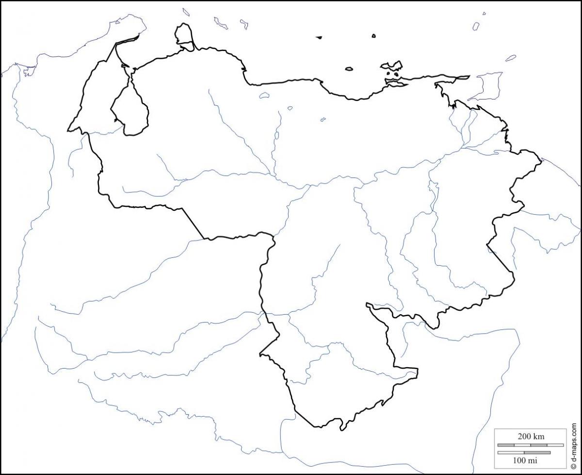 venezuela en branco mapa