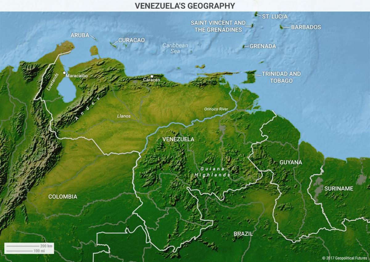 mapa de venezuela xeografía