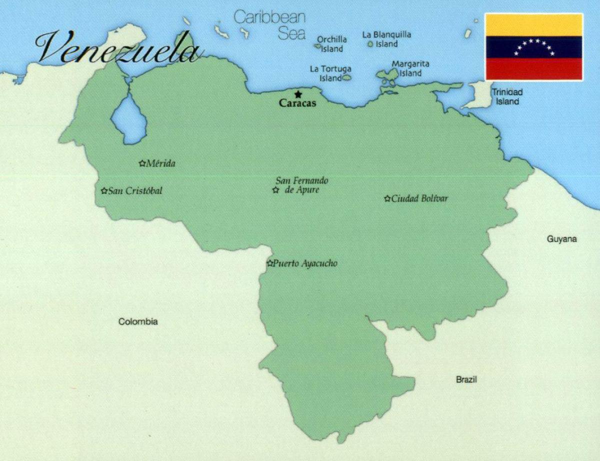 mapa de venezuela con cidades