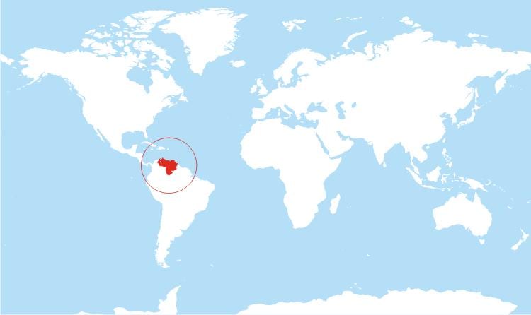 mapa de localización venezuela no mundo