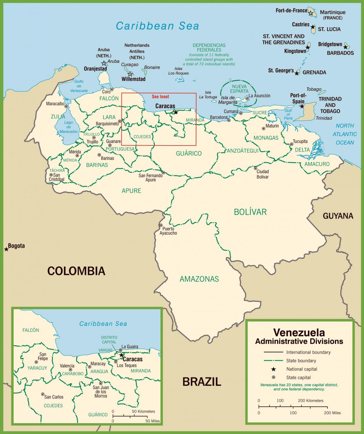 mapa de venezuela política
