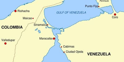 Mapa do golfo de venezuela