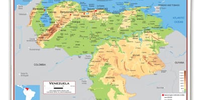 Mapa de venezuela elevación