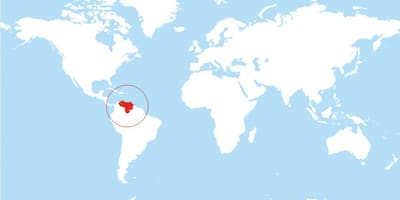 Mapa de localización venezuela no mundo