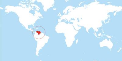 Mapa de localización venezuela no mundo